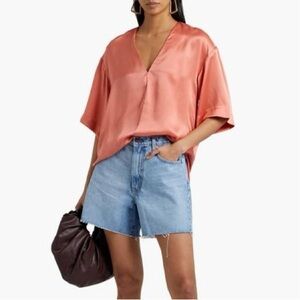 Brand new Equipment Women's Pink Akilah 100% Silk Top XL